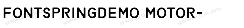 FONTSPRINGDEMO Motor字体转换